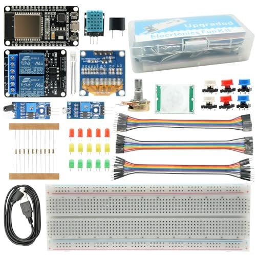 Binghe Kit de démarrage de Base de la Carte de développement ESP32, ESP32-Kit avec OLED, capteurs, Modules d'affichage sur Carte de Montage Compatible avec Arduino IDE