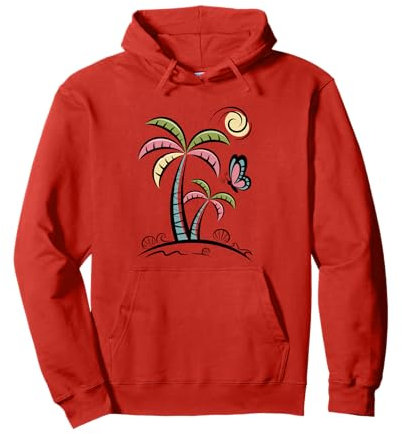 Eine Illustration einer Palme Pullover Hoodie