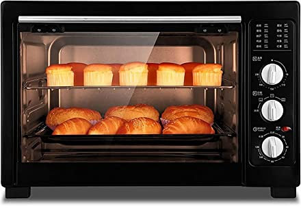 LSyySy 38L Large-Capacity Electric Oven, Multifunctional Desktop Cooking and Baking Portable Oven, Timing Temperature Control, Grilling, Toasting, Baking Functions