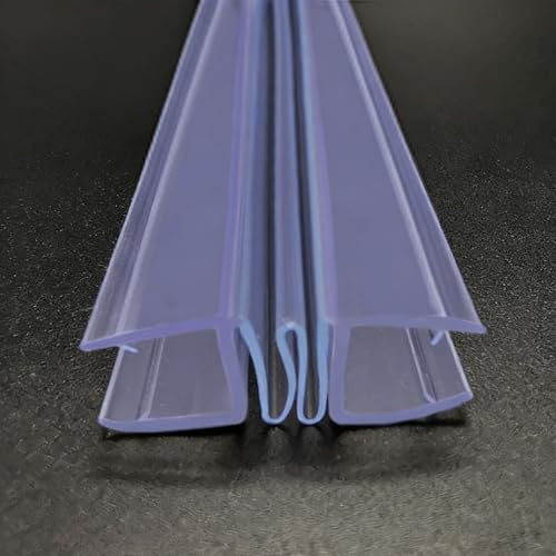 Joint de Douche Accordéon, Longueur 2 m, Élasticité Maximale 40 mm, Joint Douche Paroi Verre, pour L'étanchéité Des Charnières et Des Grands Espaces Entre Deux Panneaux de Verre(Clear,8mm)