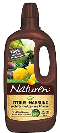 Naturen Bio Zitrus und Mediterrane Pflanzen Nahrung für alle Zitrusarten und mediterranen Pflanzen, 1 L