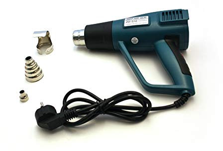 edi-tronic Heißluftpistole Heißluftfön Heißluftgebläse ZD-510 mit Zubehör und Anzeige