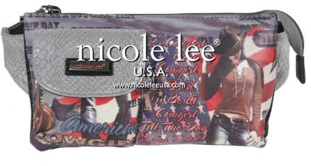 Nicole Lee Bauchtasche mit Western-Muster, Cowgirl-Flagge Silber, Einheitsgröße, Nicole Lee Bauchtasche mit Westernmuster