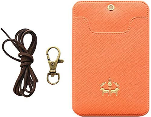 NOVAGO Porte Badge, Porte Carte ou Porte Titre de Transport (Orange, x1)