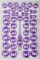 39 TLG. Glas-Weihnachtskugeln Set in Hochglanz-Lila-Silberne-Ornamente - Neuheit - Christbaumkugeln - Weihnachtsschmuck-Christbaumschmuck