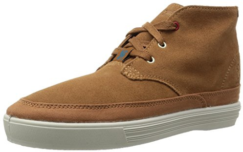 Chrom Wildleder Schmiedeeisen Chukka Herren Schuhe, Gold Brown Off White, 41.5/43.5 EU