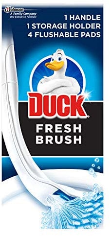 Duck Toilet Fresh Brush Starter Kit, 1 Handle and 4 Refills