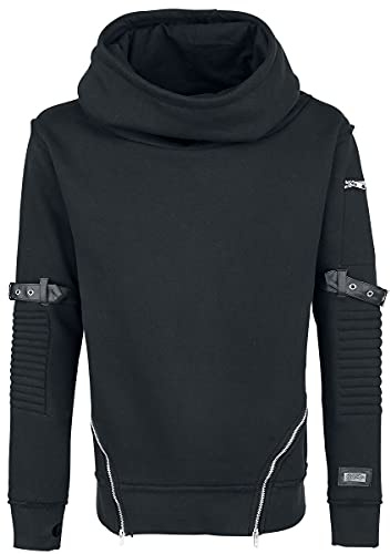 Vixxsin Voyage Hood Männer Kapuzenpullover schwarz M 80% Baumwolle, 20% Polyester Gothic