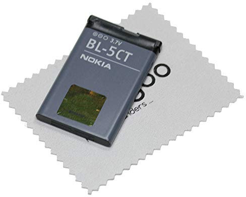 Akku für Nokia Original BL-5CT für Nokia 5220 5630 6303 6730 3720 C3-01 C5-00 C6-01 mit mungoo Displayputztuch