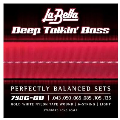 La Bella DTB Gold Weiß Nylon Tape WND 6-str 43–135 (Lange Mensur)