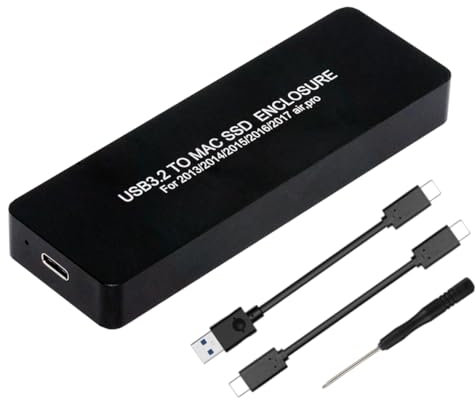 chenyang 12+16Pin MAC SSD vers USB 3.2 Gen 2x2 20Gbit/s Adaptateur de boîtier HDD mobile pour MAC Air Pro 2013 2014 2015 2016 SSD