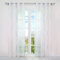 HongYa 1 Stück Voile Gardine Transparenter Vorhang mit Ösen Wellen Druck H/B 245/140 cm Bunt Sand