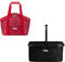 anndora Einkaufskorb BLACK PROMO 22 Liter - Einkaufskorb schwarz - Kühltasche rot