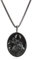 COAI Geschenkideen Herren Schwarze Edelstahl Kette mit Wolf Anhänger Heulender Wolf Gravur aus Obsidian