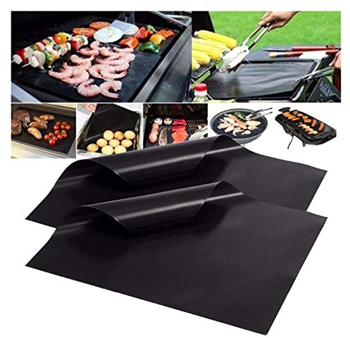 LIANYG 33x40cm Réutilisable NO-Stick BBQ Grill Tapis de Cuisson PTFE Barbecue PTFE Barbecue de Cuisson à fourchettes à Four à Micro-Ondes Feuille pour Barbecue 914