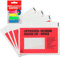 WPTrading - 500 x Lieferscheintaschen 310 x 240 mm DIN C4 Rot Lieferschein/Rechnung inkl. 125 Page-Marker in 5 Farben - Dokumenten-Taschen selbstklebend, lang - Begleitpapiertaschen für Versand