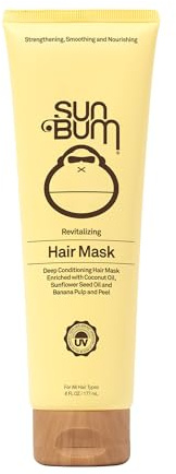 Sun Bum Revitalizing Deep Conditioning Hair Mask - Moisturizing and Restoring Treatment for Damaged Hair - Strengthening - Smoothing and Nourishing Formula - Vegan and Cruelty Free - 6 oz