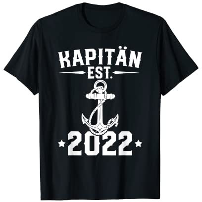 Herren Bootsführerschein 2022 Segeln Segelschiff Kapitän T-Shirt