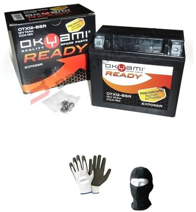 KOMPATIBEL MIT SUZUKI GSF Bandit S 1200 1996-2005 Bereits aufgeladene versiegelte Batterie Okyami OTX12-BSR aktive Batterien 10 Ah Ampere 12 Volt 150 x 87 x 130 mm
