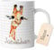 timalo® Tasse mit Namen bedrucken lassen | Giraffe Personalisierte Tasse Wunschname personalisierbare Geschenk zur Einschulung für Kinder Jungen und Mädchen | mug-t-18