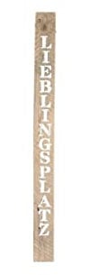 SeasideNo.64 - maritimes Holzschild - rustikales Treibholzschild mit Lieblingsplatz - Garten, Naturprodukt Dekoration - Wohndekoration - Aufhängung am Tau 78 cm