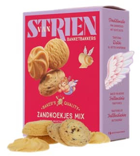 Van-Strien® | Biscotti al Burro Assortiti | Astuccio Biscotti Burro | Biscotti Pasticceria Burro - 120 Gr