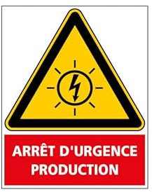 ETIQUETTE PHOTOVOLTAIQUE ARRET D'URGENCE (C1298). Signalisation Photovoltaïque -