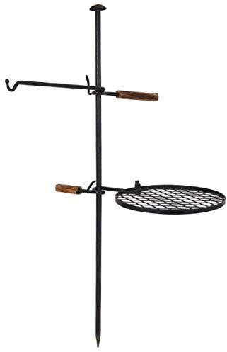 YZJSSL Barbecue, Gril de Foyer en Fonte, Gril de Barbecue réglable en Plein air, pour Barbecue de Camping
