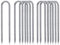 Bodenanker-Heringe-10-StüCk-Verzinkt, Trampolin Outdoor Bodenanker 30CM U-Form Bodennägel Heavy Duty für Sicherung VordäChern Trampoline Hühnerstall