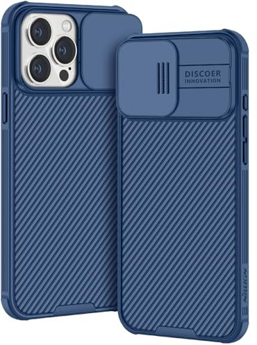 AROYI Coque Compatible avec iPhone 15 Pro Max (6.7),Protection de la caméra en PC Dur Coque pour iPhone 15 Pro Max - Bleu