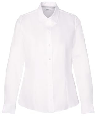 Seidensticker Damen Women Regular Longsleeve Cotton Bluse, Weiß(080661), 38 EU