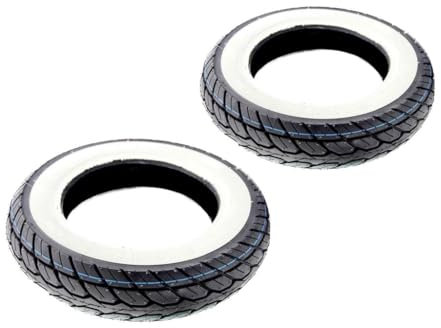 Weißwand Reifen Satz 120/70-12 + 130/70-12 passend für Vespa GT, GTS, GTV 125, 250, 300 – Klassischer Look & zuverlässige Performance