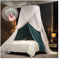 U Himmelbettvorhänge, rundes Kuppel-Himmelbett, Moskitonetz für und Erwachsene, doppelschichtig, Prinzessin, runde Kuppel-Überdachungen, Bettvorhang (Farbe: Grün)