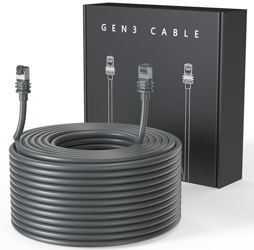 LUCMO Starlink Kabel für Starlink Gen3 V3 30 Fuß / 9.5M, kurzes Kabel, Starlink Kabel Ersatz Verlängerungskabel Wasser - Und Regensichere, Grau