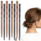Gjinxi Palillos de Pelo de Madera Retro para El Pelo 8 Unidades Hechos A Mano Forma de Bambú Varillas Chinas para Mujer Horquilla de Madera Nudos de Bambú Pinzas para el Cabello para Mujeres