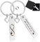 Luckeey Porte-Clés Couple Voiture - Cadeau Saint Valentin pour Homme et Femme, Moto, Papa, Copain, Mari, Fils - Original et Utile - Attention Sur La Route