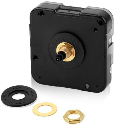 Replacement 12888 Battery Wall Clock Movement Silent Mechanism Motor Tool Replace Points, DIY Wall Clock Part Repair Kit Precise Sweep Compatibility No Hands Easy Installation (Axis length 16mm)
