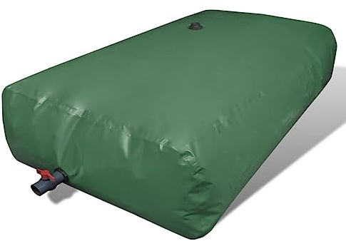 Willood Depósito de Agua Plegable con Grifo, Bidón de Agua, Contenedor de Almacenaje de Agua, Tanque de Agua para Jardín, PVC 3000 l