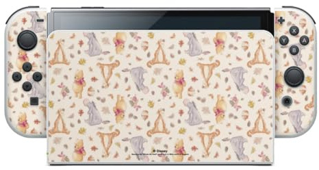 DeinDesign Skin kompatibel mit Nintendo Switch OLED Folie Sticker Winnie Puuh Tigger Muster Offizielles Lizenzprodukt