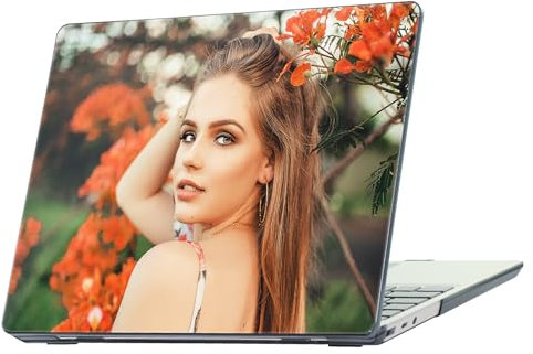 Custodia di testo fotografico personalizzata compatibile con Microsoft Surface Laptop Go 3 Go 2 Go 1 12,4 pollici modello 1943 2013 (2023 2022 2020 rilascio) Custodia di plastica hard shell