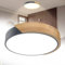 HENGMEI 96W Led Deckenlampe Holz Rund Dimmbare Deckenleuchte Led Lampen Licht 2800K-6500K Deckenlampen Für Wohnzimmer Schlafzimmer Badezimmer (Grauer Rand)