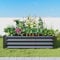 VERFARM Metal Galvanized Raised Garden Bed Kit, 4 x 2 x 1 ft Galvanized Steel Raised Garden Planter Box Outdoor with Open Base for Growing Vegetables/Flowers/Herbs/Fruits/Succulents, Black