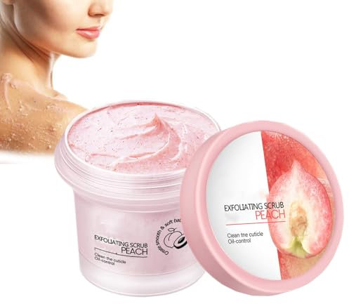 Peach Brightening Exfoliating Body Scrub, Peach Exfoliating Body Scrub, Peach Smooth & Tight Body Scrub, Bio-Körperpeeling für Körper, Gesicht, Hand & Fuß (1 pcs)