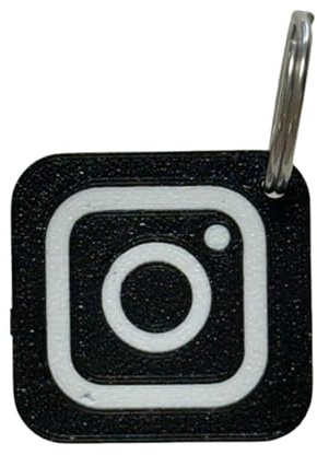 Benji-Designs Porte-clés NFC Mini personnalisé avec Logo Instagram - pour promouvoir Les influenceurs, Les Marques, Les Entreprises - Réseaux Sociaux - Tag NFC - Porte-clés NFC