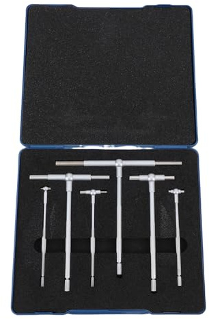 HELEVIA Teleskop-Gage-Set 5/16in Bis 6in Bereich Selbst Zentrierendes Doppel-Action-Hochpräzisions-T-Bohrloch-Messgeräte Mikrometer-Messgerät