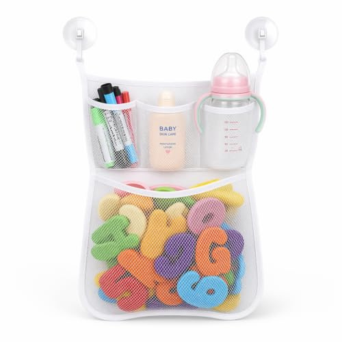 Bolsa Juguetes Bañera,Red De Almacenamiento Para Juguetes De Baño,Con 2 Ventosas, Secado Rápido,Red Para Colgar Accesorios De Ducha,Para Bedroom Bathroom Y Sala De Estar