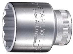STAHLWILLE Nr. 50 Steckschlüsseleinsatz 1/2 (12,5 mm) Schlüsselweite 8 mm L.38 mm AS-drive, HPQ®-Hochleistungsstahl, verchromt