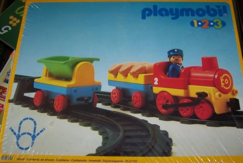PLAYMOBIL 6910 playmobil 123 Grosse Eisenbahn mit Schienen (Alter 1 1/2 bis 5)