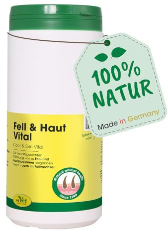 cdVet Naturprodukte Fell & Haut Vital Hund & Katze 750g - Natürliches Ergänzungsfuttermittel für Fell & Haut, Hunde, Katzen