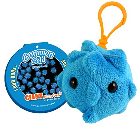 GIANT Microbes (Riesenmikroben) Plüsch Schlüsselanhänger: Common Cold / Erkältung (Rhinovirus)